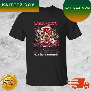 Miami Heat 35th Anniversary 1988-2023 Thank You For The Memories Signatures T-shirt