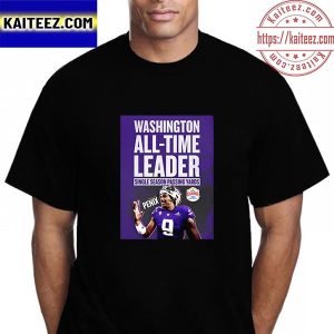Michael Penix Jr Is Washington All Time Leader Single Season Passing Yards In 2022 Valero Alamo Bowl Vintage T-Shirt