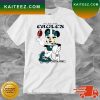 Never underestimate a woman who understands Football and loves philadelphia eagles signatures 2023 T-shirt