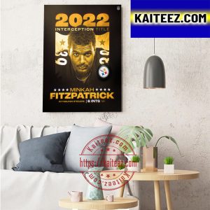 Minkah Fitzpatrick 2022 Interception Title Pittsburgh Steelers NFL Art Decor Poster Canvas