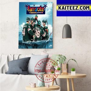 Minnesota Wild In 2023 All Star Fan Vote x Guaranteed Rate Art Decor Poster Canvas