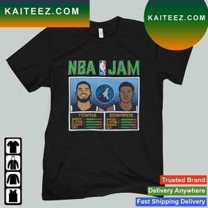 NBA Jam Minnesota Timberwolves Towns And Edwards T-Shirt