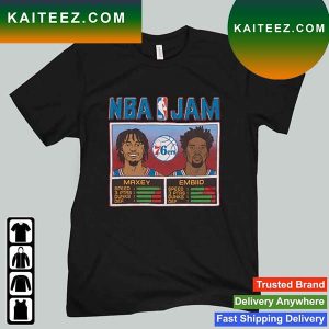 NBA Jam Philadelphia 76ers Maxey And Embiid T-Shirt