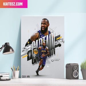NBA Record Tying 19th All Star Selection LeBron The King James Is A Los Angeles Lakers Captain Canvas-Poster