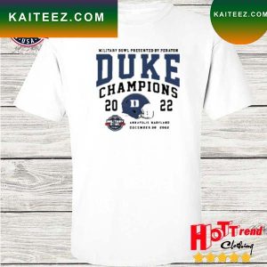 NCAA Duke Blue Devils Military Bowl 2022 Champions T-Shirt