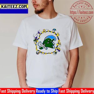NCAA Tulane Green Angry Wave 2023 Vintage T-Shirt