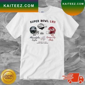 NFC Philadelphia Eagles Vs AFC Kansas City Chiefs Super Bowl LVII 2023 T-shirt