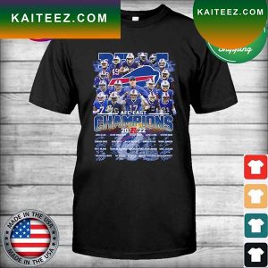 NFL Buffalo Bills Football team 2022 AFC East Champions signatures T-shirt