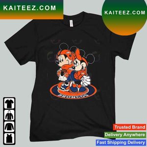 NFL Denver Broncos Mickey Mouse And Minnie Mouse T-Shirt