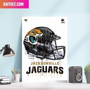 NFL Jacksonville Jaguars Drip Helmet 20 Premium Home Decorations Poster-Canvas