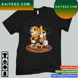 NFL Washington Commanders Mickey Mouse And Minnie Mouse T-Shirt