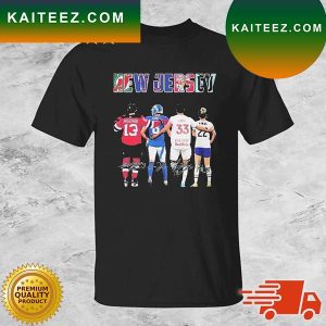 New Jersey Sports Team Players Signatures T-Shirt