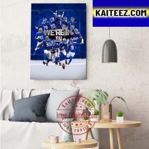New York Giants Are We Are In The Playoffs Art Decor Poster Canvas