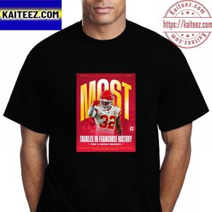 Nick Bolton Tackles In Franchise History For A Single Season With Kansas City Chiefs NFL Vintage T-Shirt