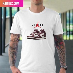 Nike Dunk High Burgundy Crush Style T-Shirt