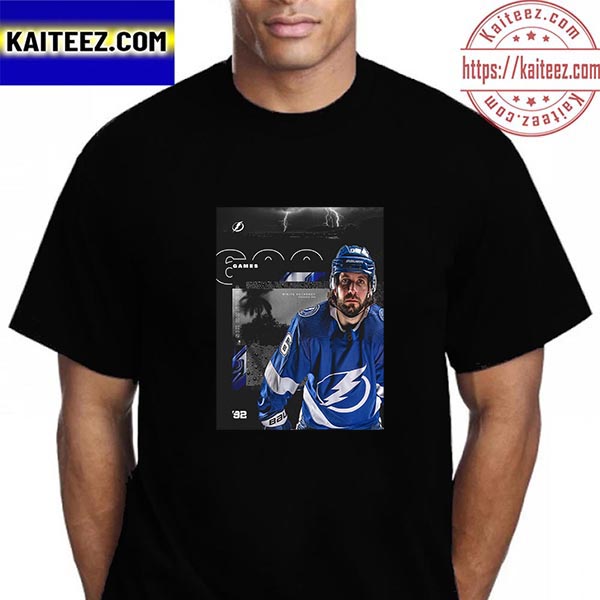 Nikita Kucherov 600 Career NHL Games With Tampa Bay Lightning Unisex T-shirt  - REVER LAVIE