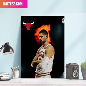 Nikola Vucevic Chicago Bulls Vooch WIth A 40 Piece NBA Team Home Decorations Canvas-Poster