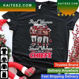 Offcial Kelce Mahomes And Pacheco Real Women Love Football Smart Women Love The Kansas City Chiefs Signatures T-shirt