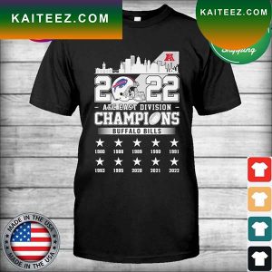 Official 2022 AFC East Division Champions Buffalo Bills City 1980-2022 T-shirt