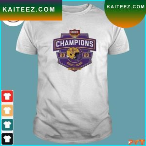 Official 2023 Citrus Bowl champions LSU Tigers  shield T-shirt
