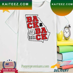 Official Back 2 Back 2021-2022 Georgia Bulldogs T-Shirt