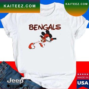 Official CincinnatI Bengals mickey mouse style Joe burrow 2023 T-shirt