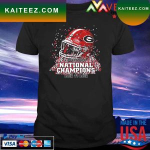 Official Dawgs Georgia 2022 National Champions Helmet T-shirt