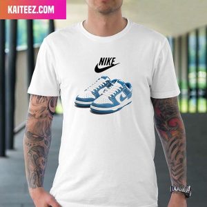 Official Photos Of The Nike Dunk Low Industrial Blue Style T-Shirt