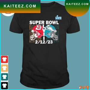 Official super bowl lviI game philadelphia eagles and Kansas city Chiefs T-shirt