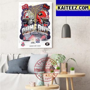 Ohio State Football Vs Georgia Football In Chick-fil-A Peach Bowl Fan Art Art Decor Poster Canvas