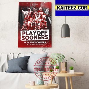 Oklahoma Sooners Football 18 Active Sooners In the NFL Playoffs Art Decor Poster Canvas