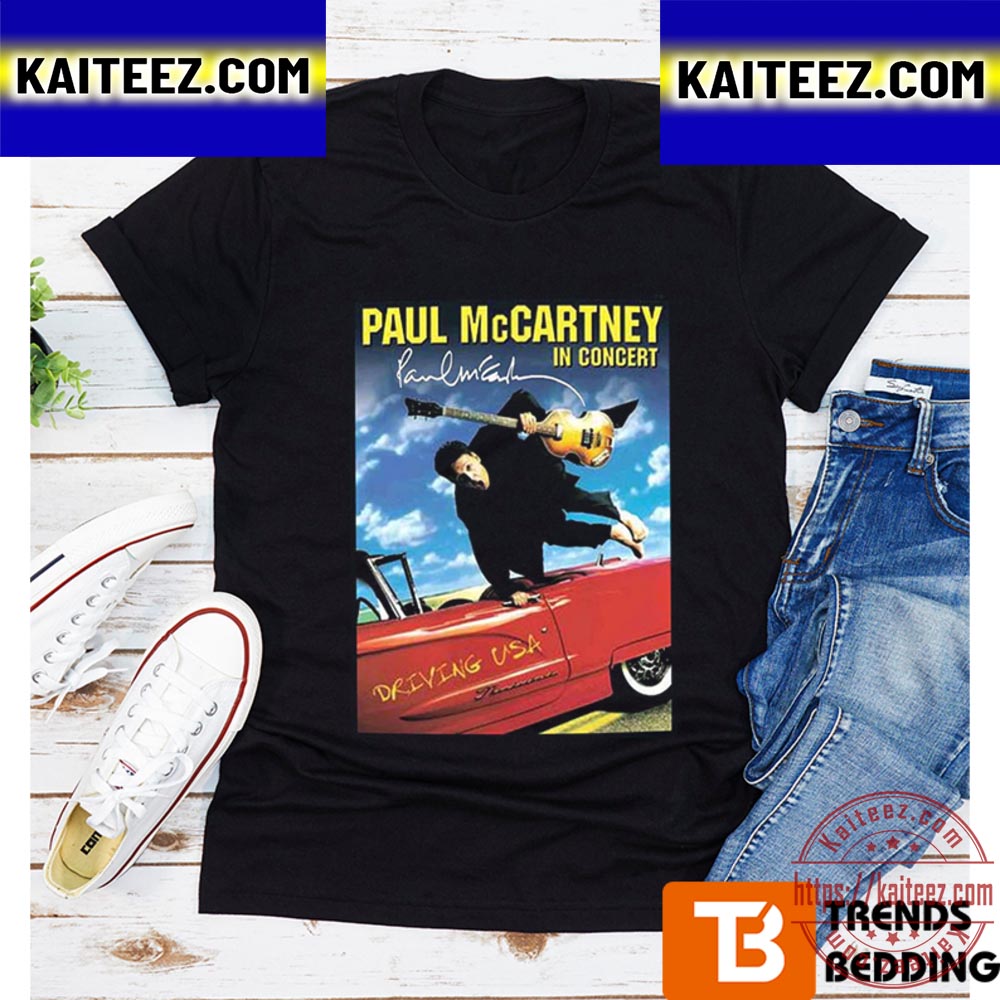 Paul McCartney Driving World Tour Signature Vintage TShirt Kaiteez