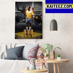 Pele Is The Only Player To Ever Win Three World Cups Art Decor Poster Canvas