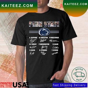 Penn State Football Name Players Signatures T-Shirt