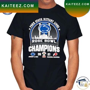 Penn State Nittany Lions 2023 Rose Bowl Champions Skyline T-Shirt