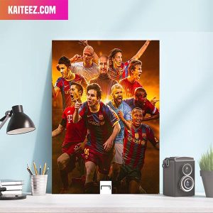 Pep Guardiola Has Worked With Incredible Strikers Sergio Aguero x Lionel Messi x Erling Haaland x Robert Lewandowski Home Decorations Poster-Canvas