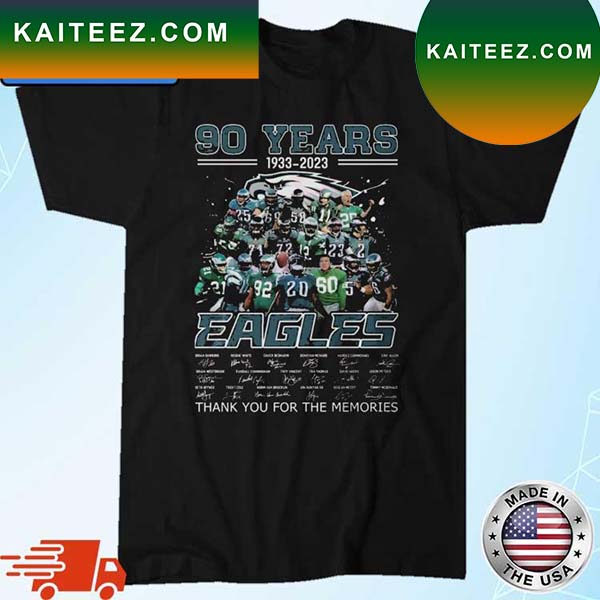 The Philadelphia Eagles 90th Anniversary 1933-2023 Thank You For The  Memories Signatures Unique T-Shirt - Binteez in 2023