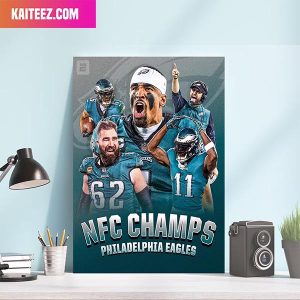 Philadelphia Eagles Fly Eagles Fly Take Down San Francisco 49ers Advance To Super Bowl LVII Home Decor Canvas-Poster