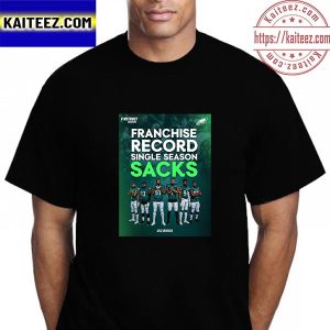 Philadelphia Eagles Franchise Record Single Season Sacks Vintage T-Shirt