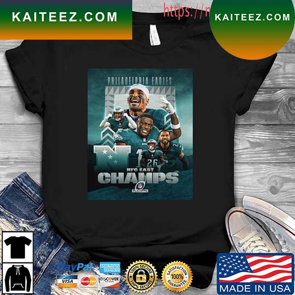 Official Philadelphia Eagles Skyline NFC East DIvision Champions 2022 T- shirt - Kaiteez