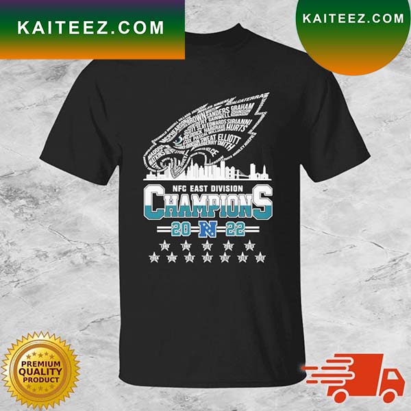 Philadelphia Eagles 2022 Nfc East Division Champions Matchup Skyline T-Shirt  - Kaiteez