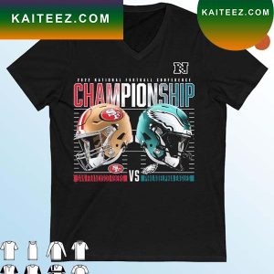 Philadelphia Eagles vs. San Francisco 49ers 2022 NFC Championship Game Matchup T-Shirt