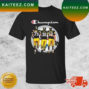Pittsburgh Steelers Champion Joe Greene Franco Harris And Terry Bradshaw Signatures T-shirt