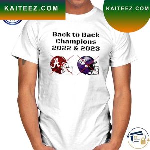 Premium Alabama Crimson Tide vs TCU Horned Frogs Back to back Champions 2022 2023 T-shirt