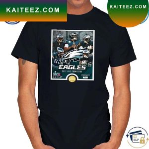 Premium Philadelphia Eagles Highland Mint NFC Champions Team Force Bronze Coin T-Shirt