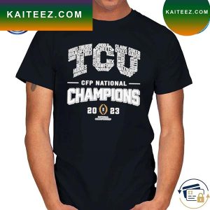 Premium TCU Horned Frogs Players Names 2023 CFP National Champions logo T-shirt