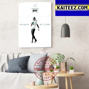 Quinnen Williams Is 2022 Curtis Martin Team MVP With New York Jets NFL Art Decor Poster Canvas