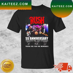Rush 55th Anniversary 1968-2023 Thank You For The Memories Signatures T-Shirt
