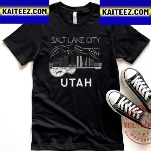 Salt Lake City Souvenir Utah Music Guitar Vintage T-Shirt