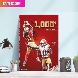 San Francisco 49ers NFL Team Congratulations 1K Receiving Yards Home Decorations Poster-Canvas